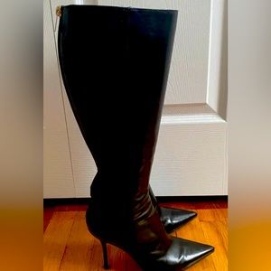 Jimmy Choo black leather knee high boots Size 38 USA 8